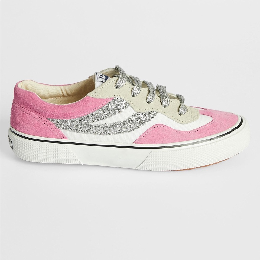 NWT Superga pink glitter sneakers size 9